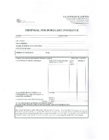 GA INSURANCE LTD – BURGLARY INSURANCE PROPOSAL FORM