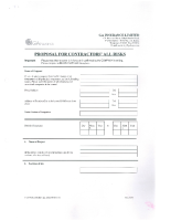 GA INSURANCE LTD – CONTRACTORS ALL RISK PROPOSAL FORM