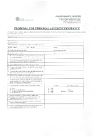 GA INSURANCE LTD – PERSONAL ACCIDENT INSURANCE PROPOSAL FORM