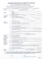 GEMINIA INSURANCE CO. LTD – ALL RISK CLAIM FORM